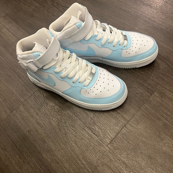 Light Blue Nike Dunks (High) - Picture 4 of 5